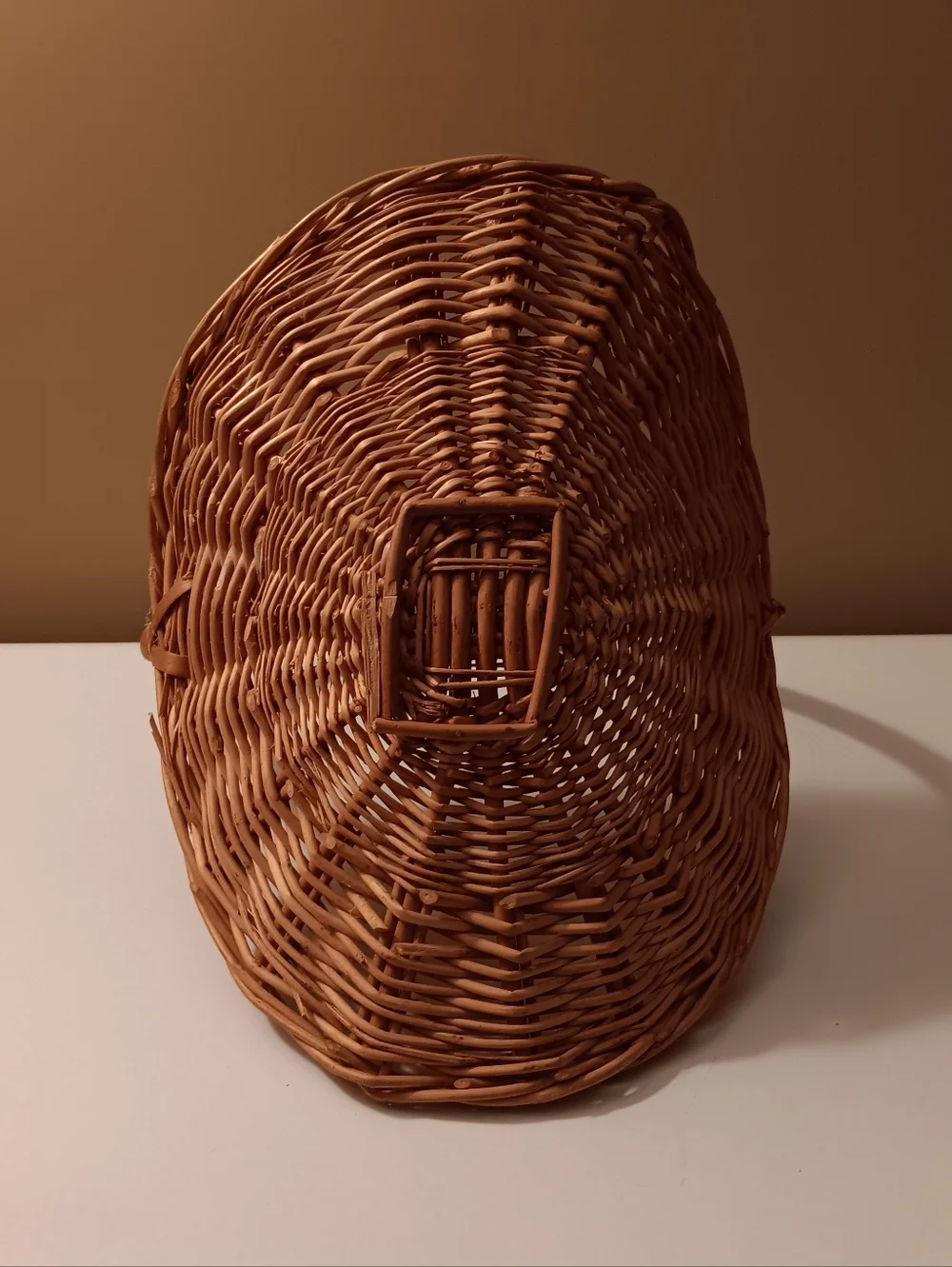 Vintage Rustic Wicker Firewood/Gathering Basket. 13 1/2